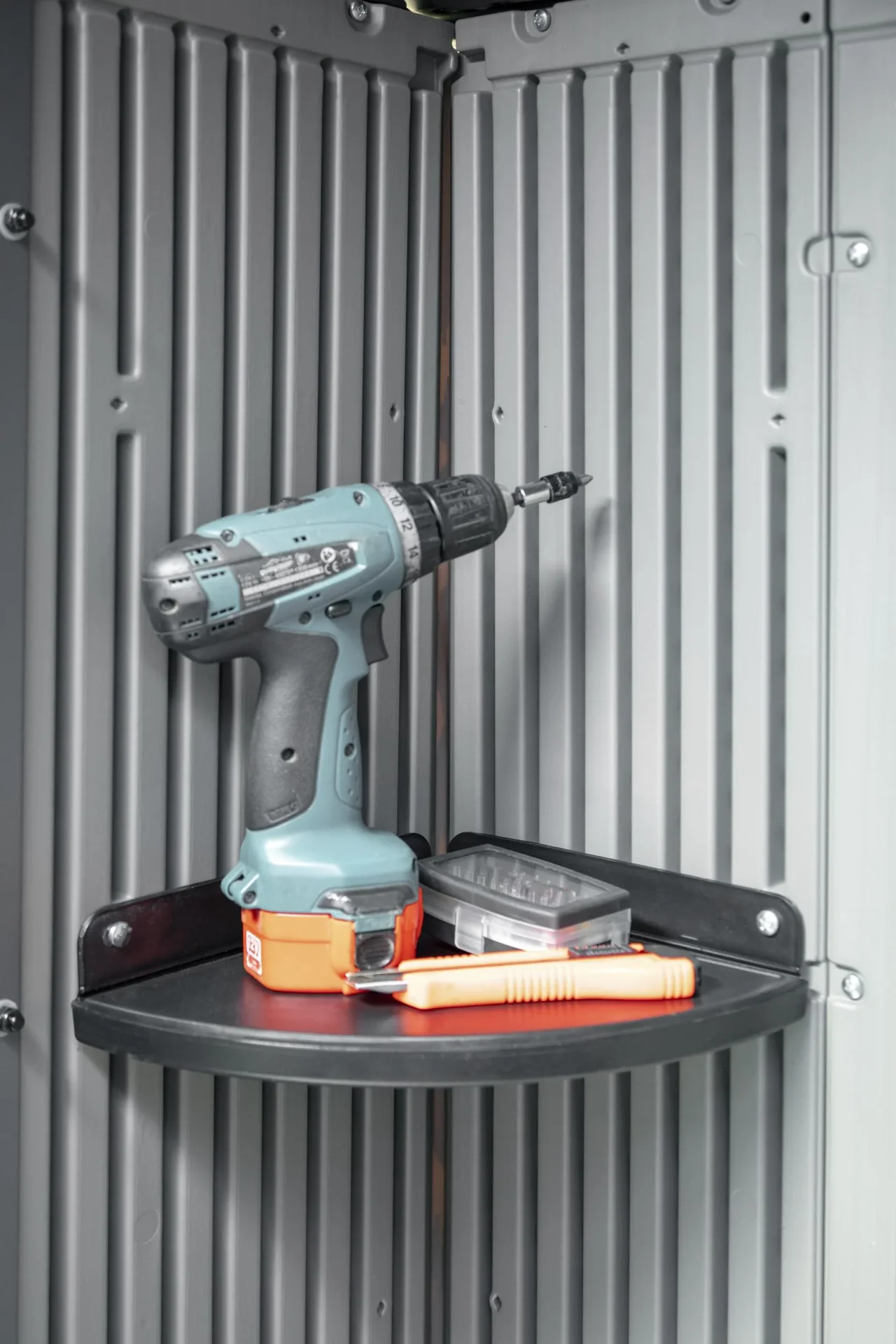 Garten-/ Gerätehaus, Geräteschuppen „Stella“, Kunststoff, Anthrazit, 214 x 215 x 228 cm - 9