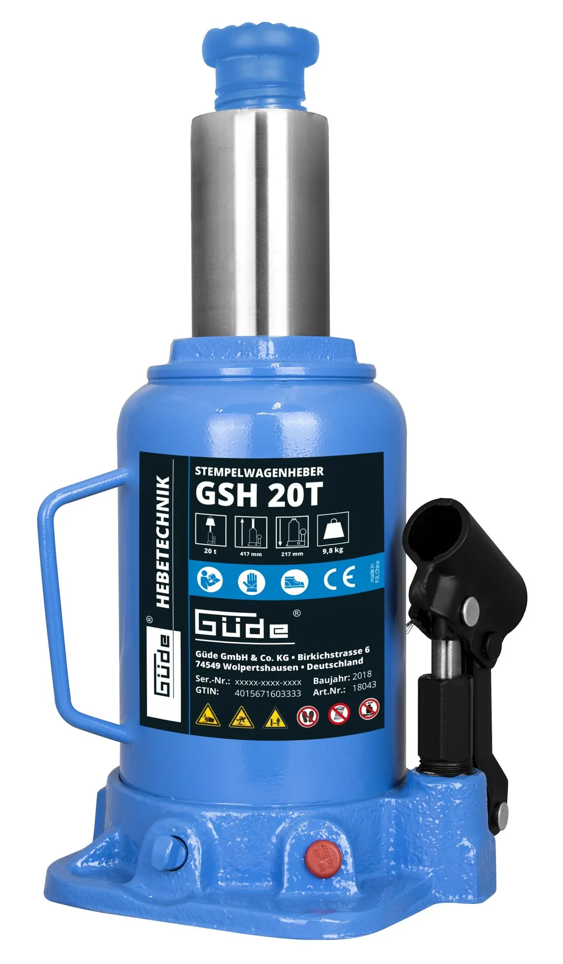 Stempelwagenheber GSH, 20 t, hydraulisch - 0