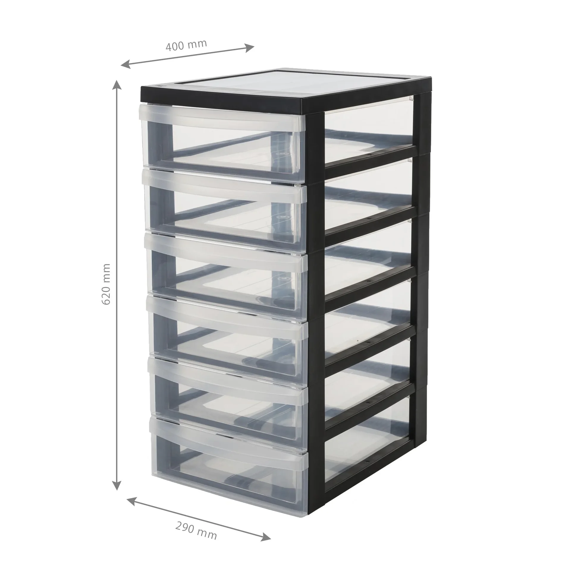 Rollcontainer DC-361 mit 6 flachen Schubladen - 0