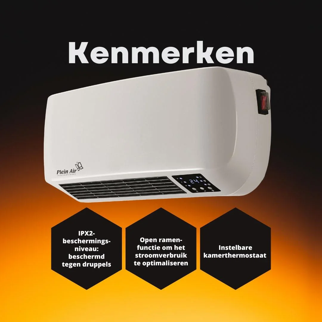 Plein Air elektrischer Wandkonvektor TC-TPD 2000 - MIT Fernbedienung - 2000W - Weiß - 0