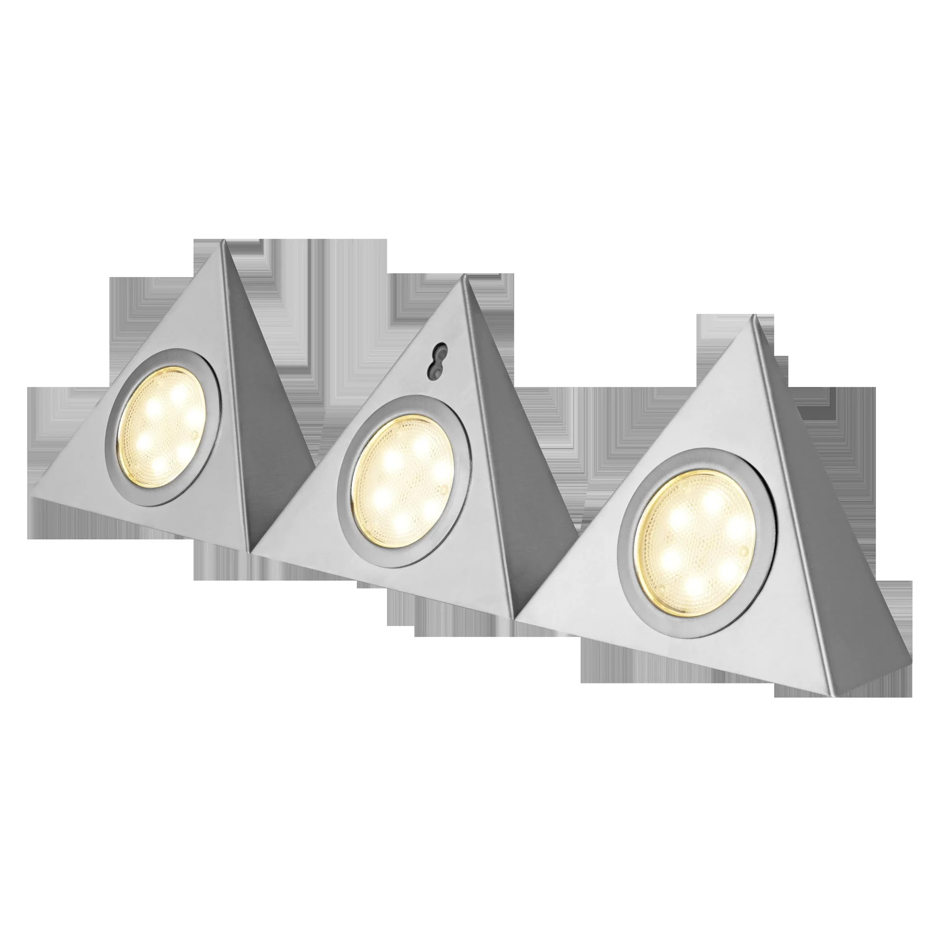 LED Unterbauleuchte TRIANGLE SENSO mit Sensor 3 x 2,5 W Farbe silber - 0