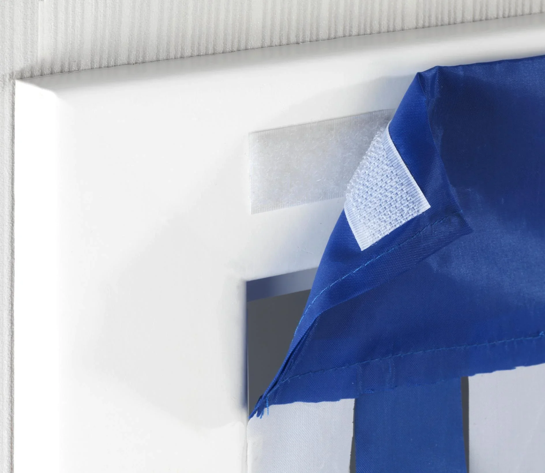 Türvorhang blau-weiß - 1