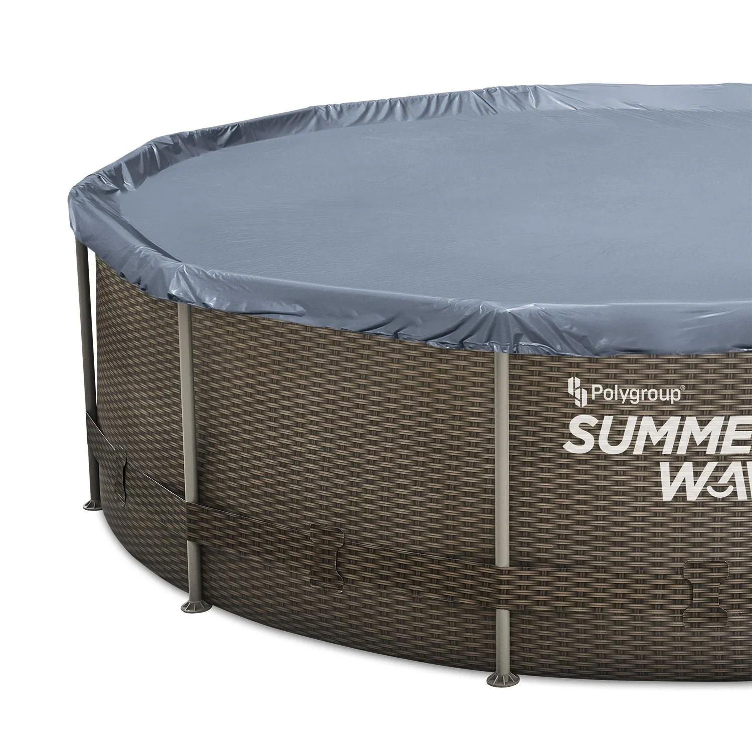 Active Frame Pool Ø366 x 91 cm rattan braun - 0