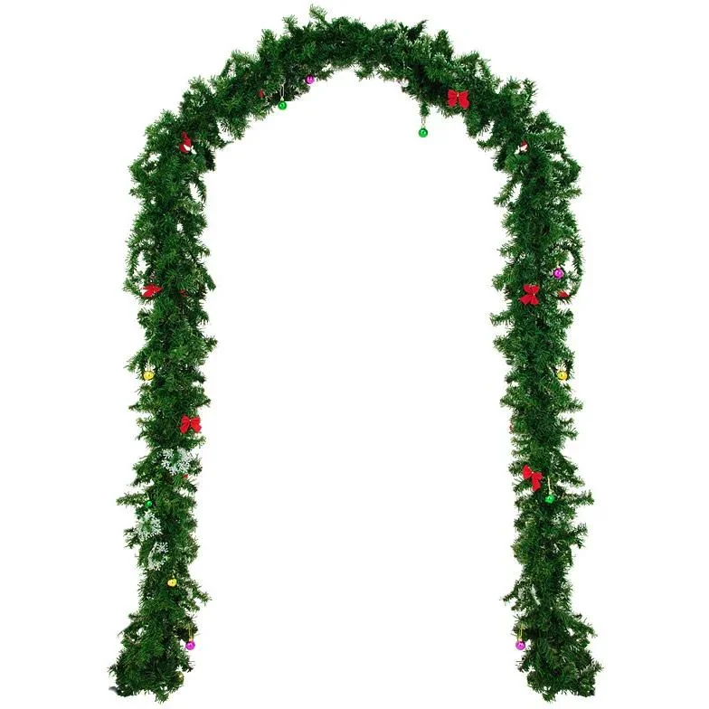 Girlande Weihnachten 5m mit 80 LED's inkl. Dekoration für drinnen & draussen - 1