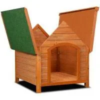 Hundehütte mit Spitzdach - 82x72 x85 cm - 3