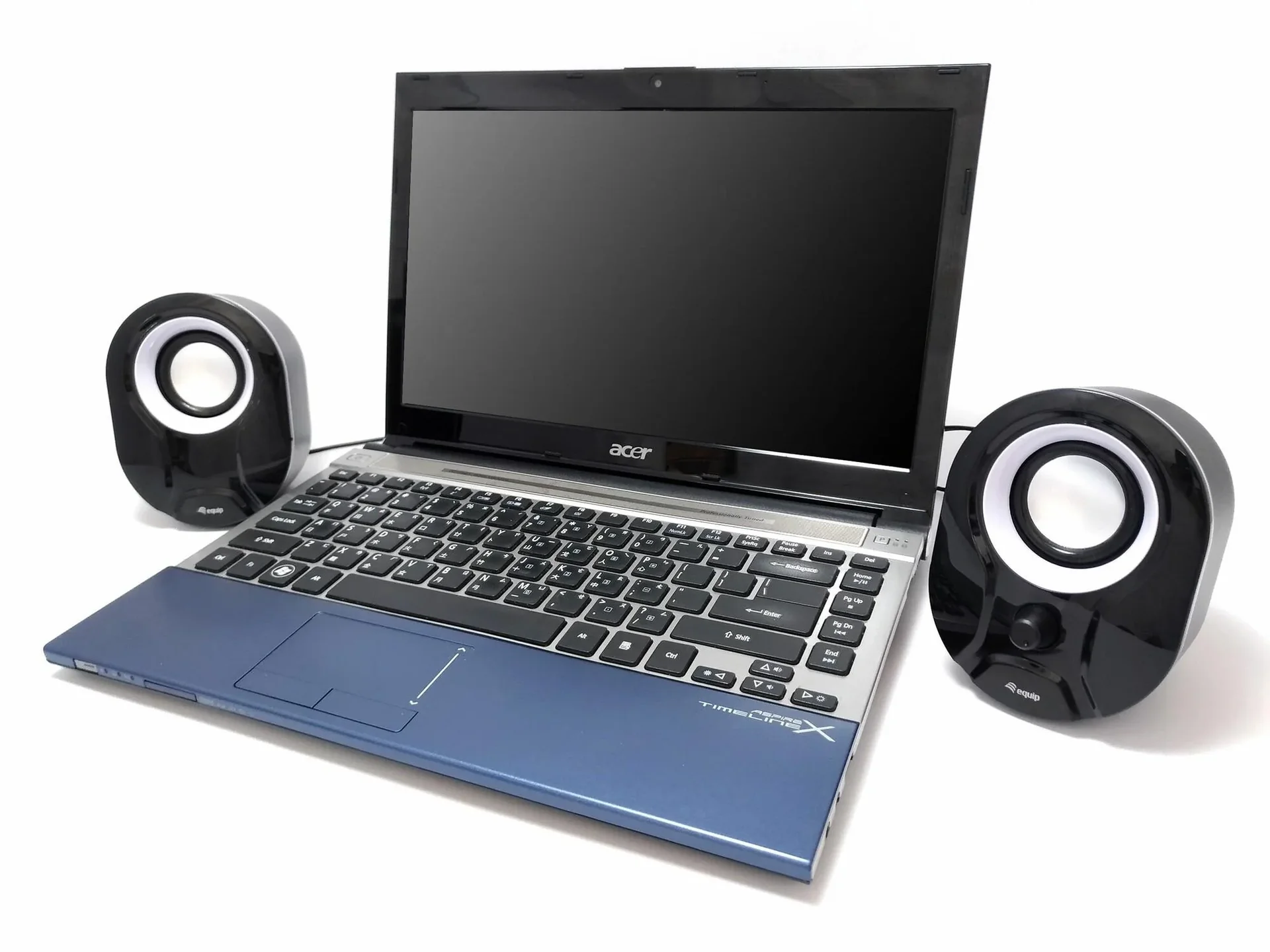 Stereo 2.0 Lautsprecher für Notebook/PC in schwarz/weiß - 2