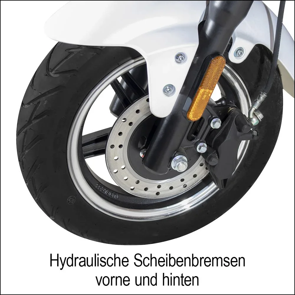 Design E-Roller "Max" 45 km/h weiß - 7