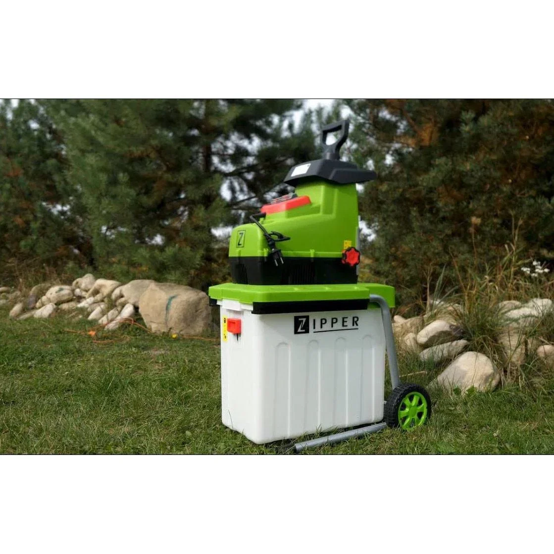 Schredder - 2800W - 60L Auffangbehälter - Ø44 cm - 0