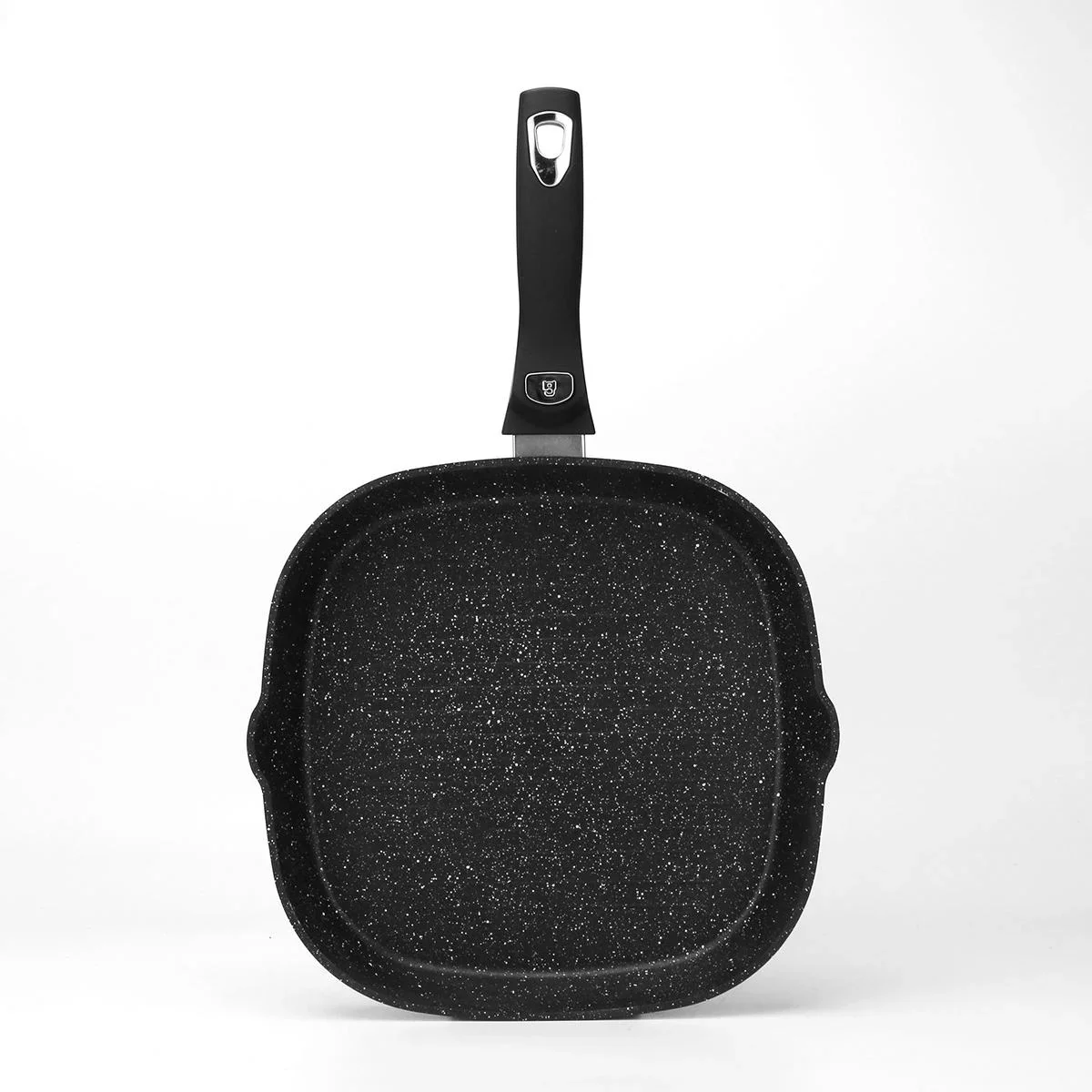 Grillpfanne - mit Deckel - 28cm - Schwarz - 2