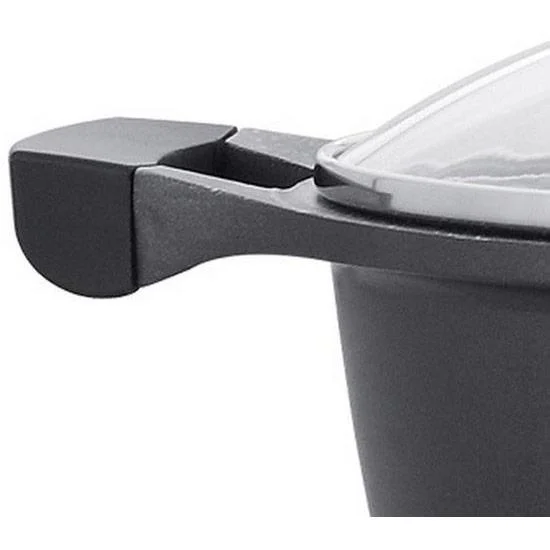 Suppenauflauf aus Marmor - Mit Glasdeckel schwarz - 44 CM - 1