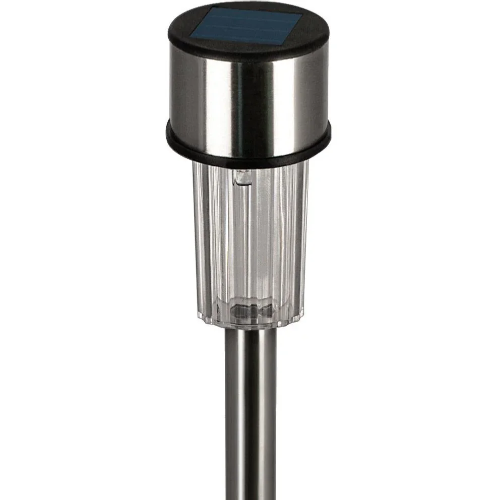 LED Solarlampen 8er Set - Edelstahl - Gartenbeleuchtung - Spülenstrahler- 31cm - 0
