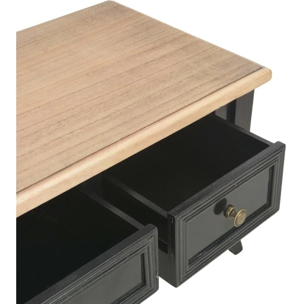 TV-Schrank 100x35x35 cm Holz schwarz - 1