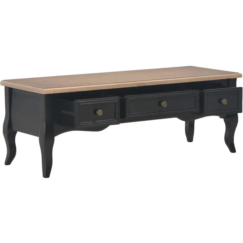 TV-Schrank 100x35x35 cm Holz schwarz - 2