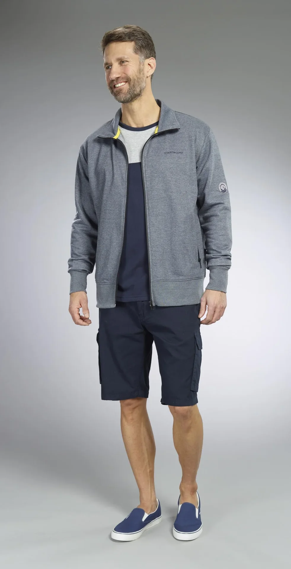 Sweatjacke, Farbe marine, Gr.M - 1