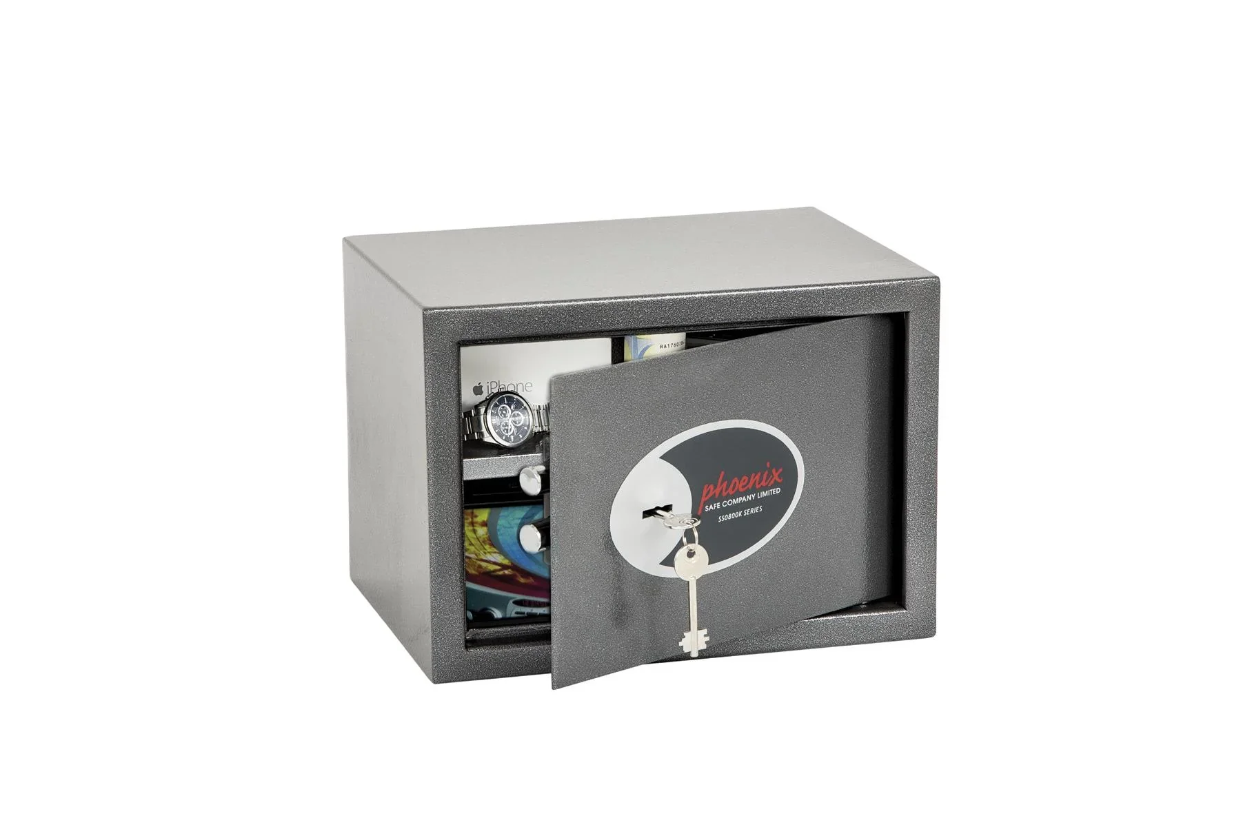 Tresor Vela Home & Office mit Schlüsselschloss Außenmaße 250 x 350 x 250 mm - 0