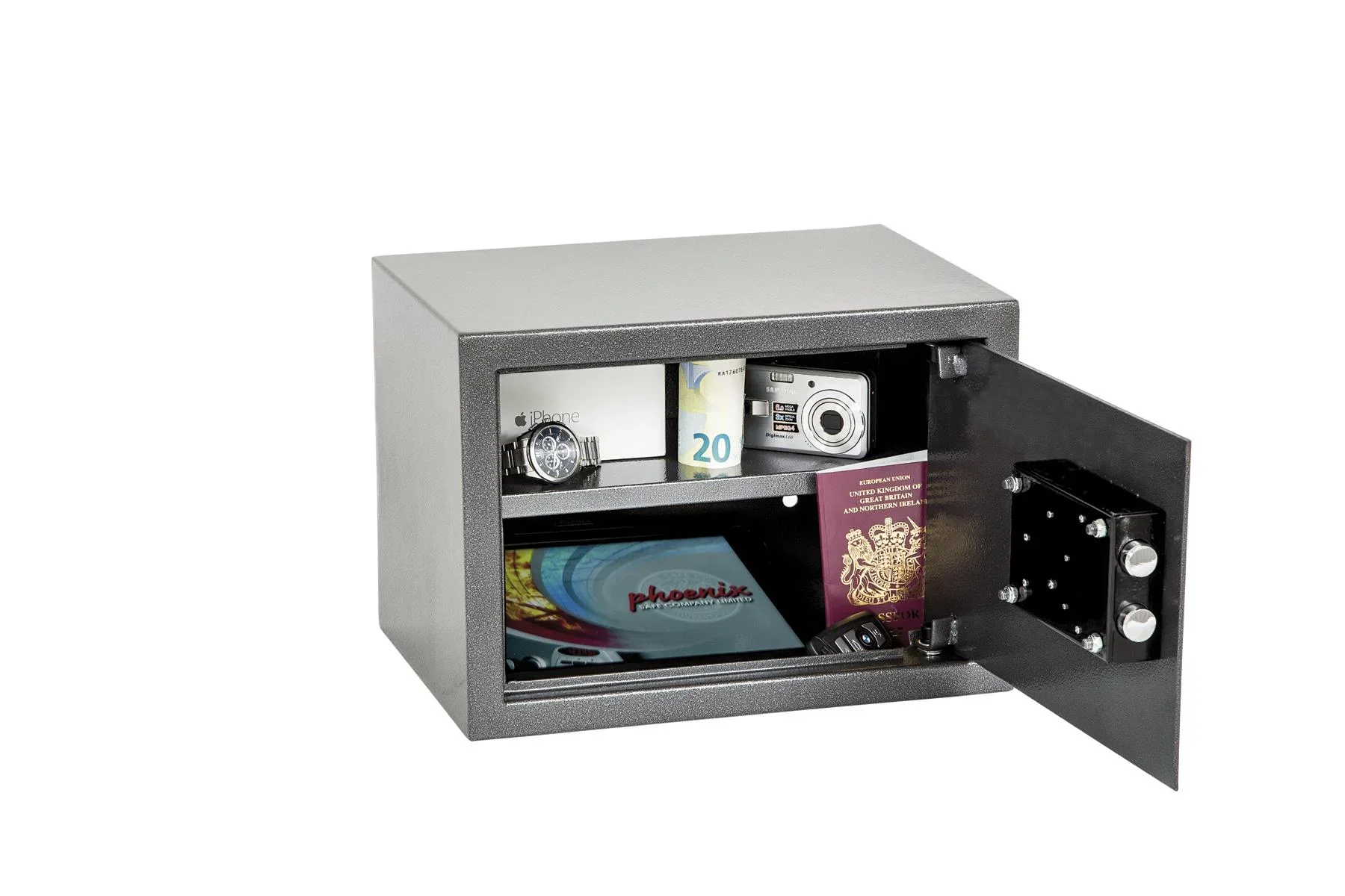 Tresor Vela Home & Office mit Schlüsselschloss Außenmaße 250 x 350 x 250 mm - 3