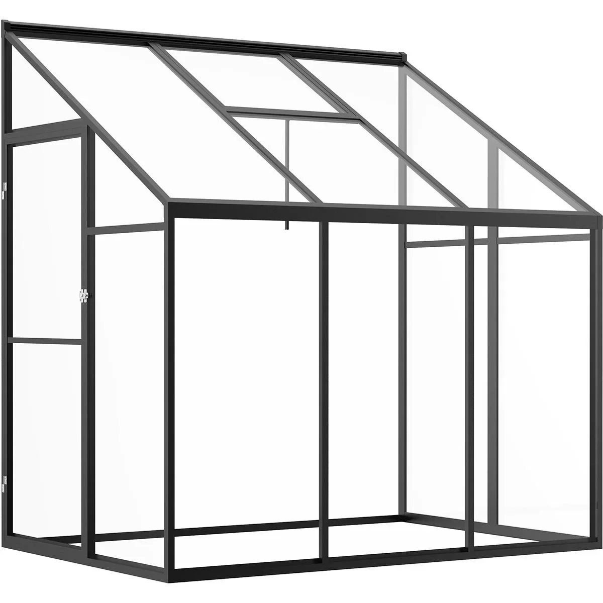 Begehbares Gewächshaus transparent - 182 x 122 x 194 cm - 0