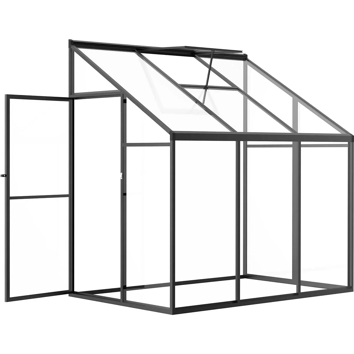 Begehbares Gewächshaus transparent - 182 x 122 x 194 cm - 1