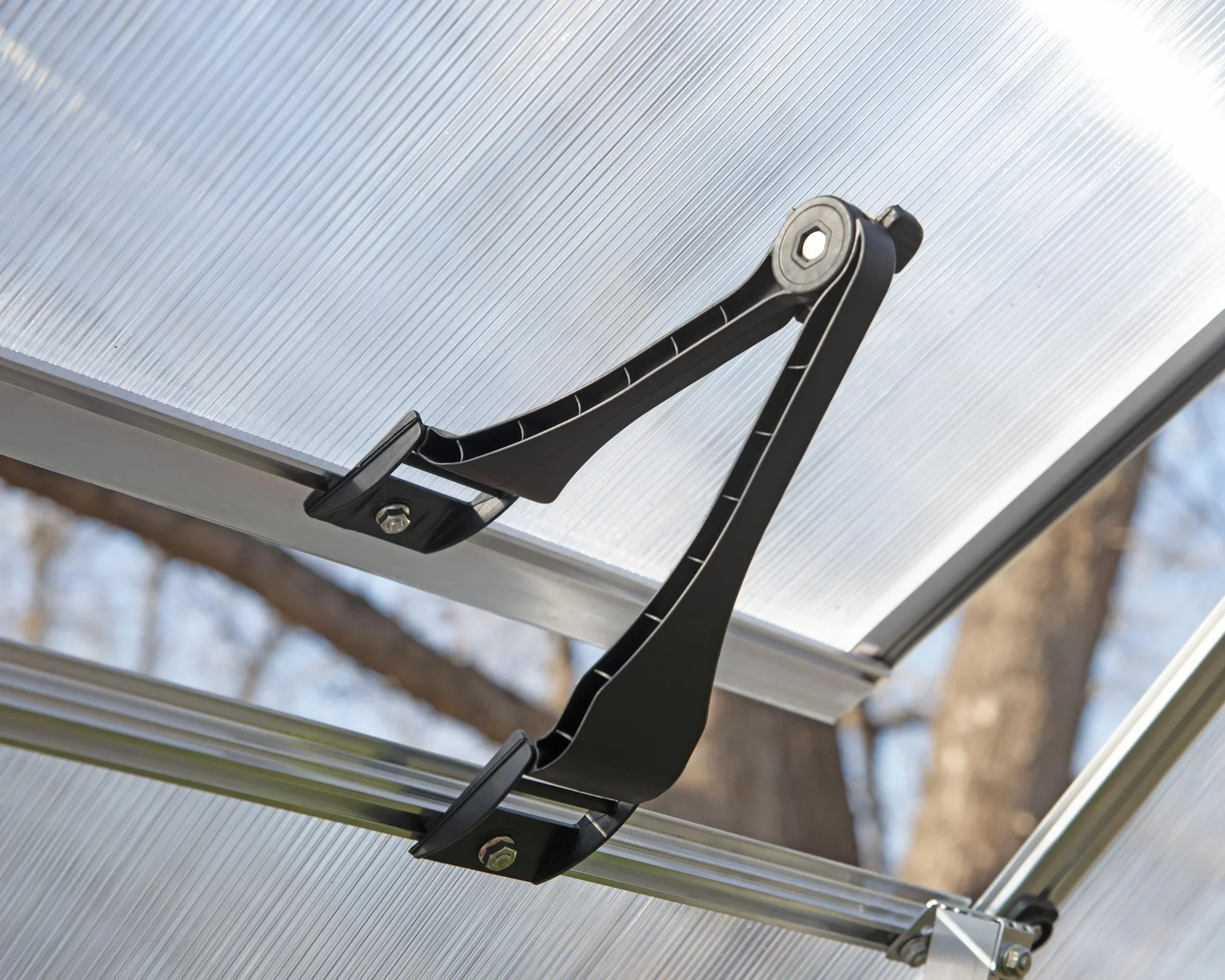 Gewächshaus „Mythos“, Aluminium, Silberfarben, 306 x 185 x 208 cm - 2