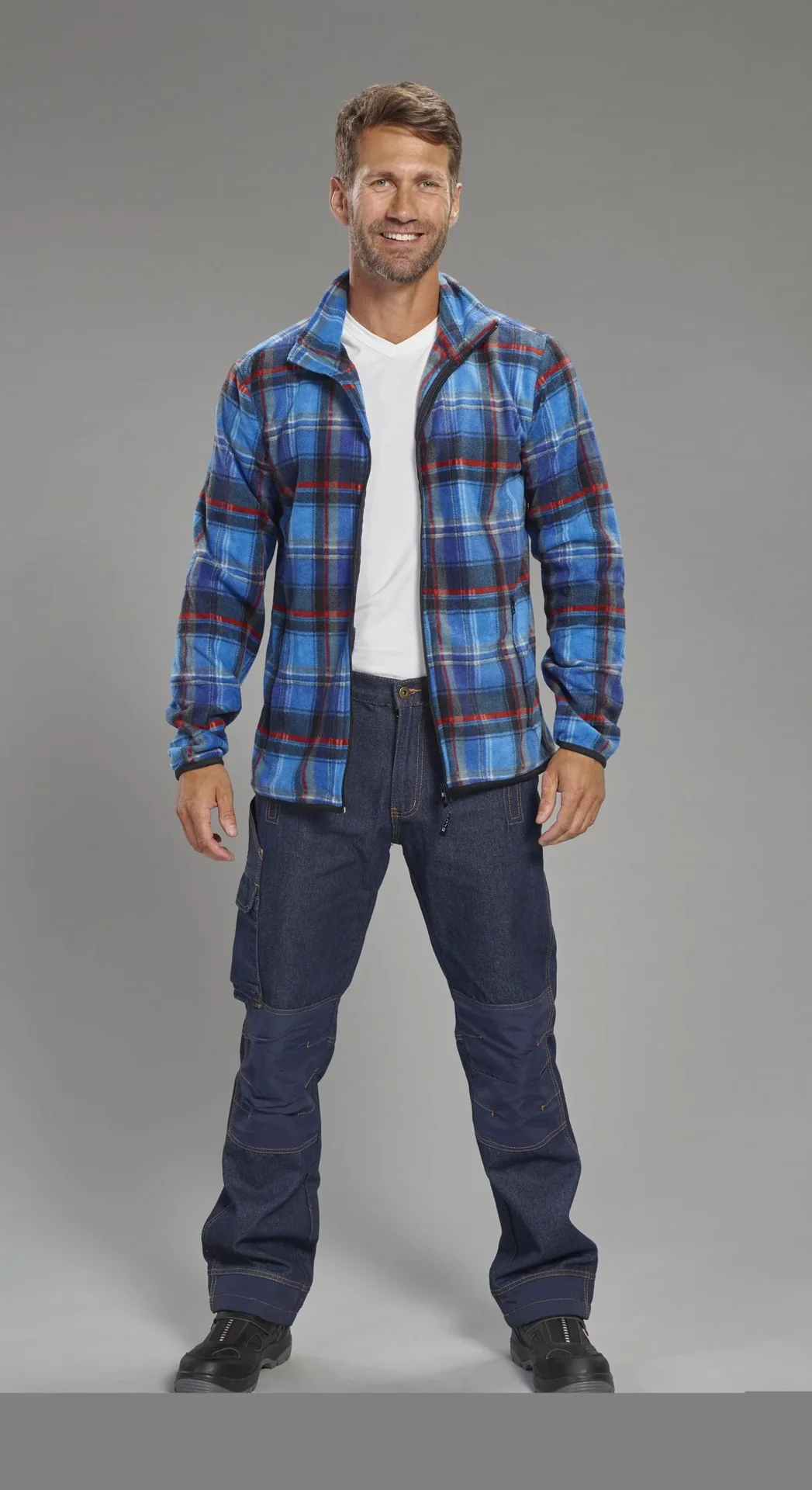 Arbeitsjeans mit Kniebesatz, Farbe blau, Gr.48 - 4