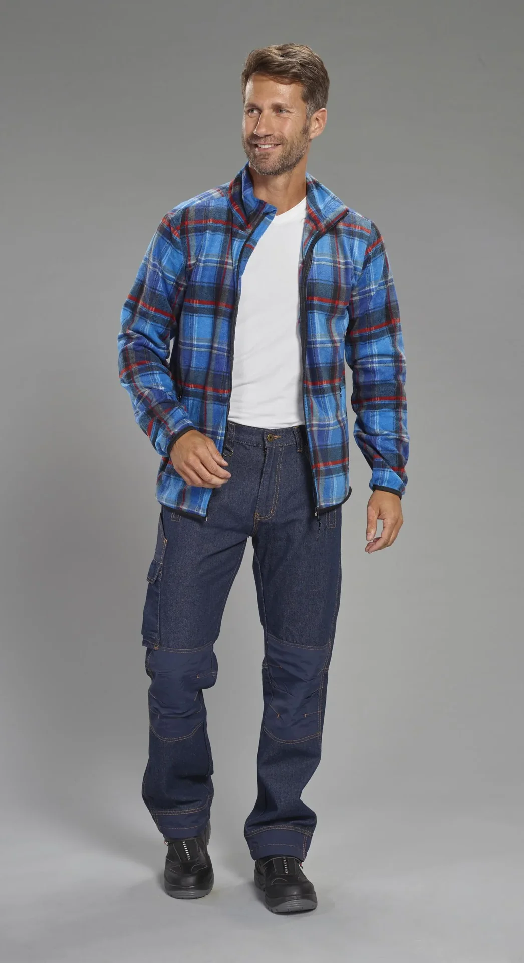 Arbeitsjeans mit Kniebesatz, Farbe blau, Gr.48 - 8