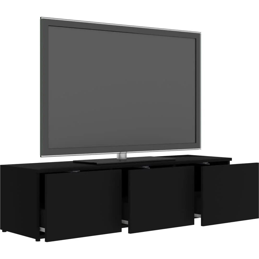 TV-Schrank 120x34x30 cm Spanplatte schwarz - 1