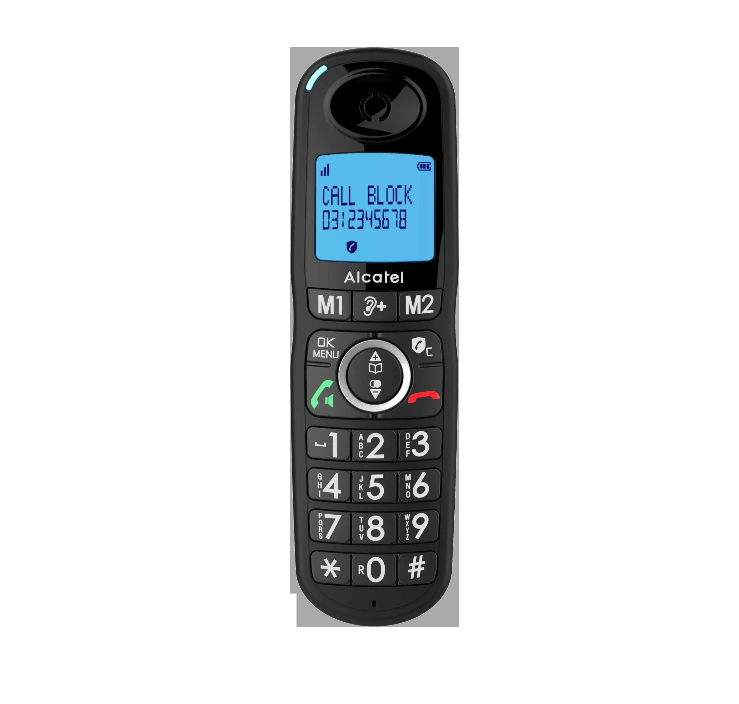 Komfort-Telefon Alcatel XL595B Single Voice mit Call-Block-Funktion, schnurlos - 0