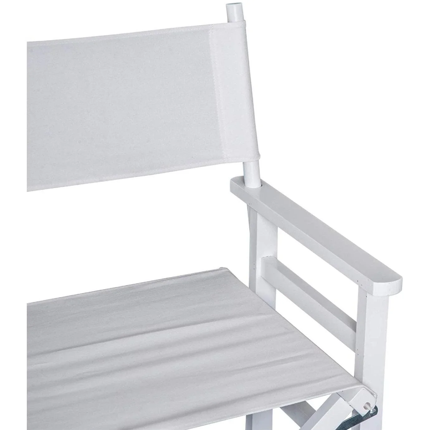 Gartenstuhl Klappbar Regiestuhl Landhaussessel H88cm Buche Weiß - 0