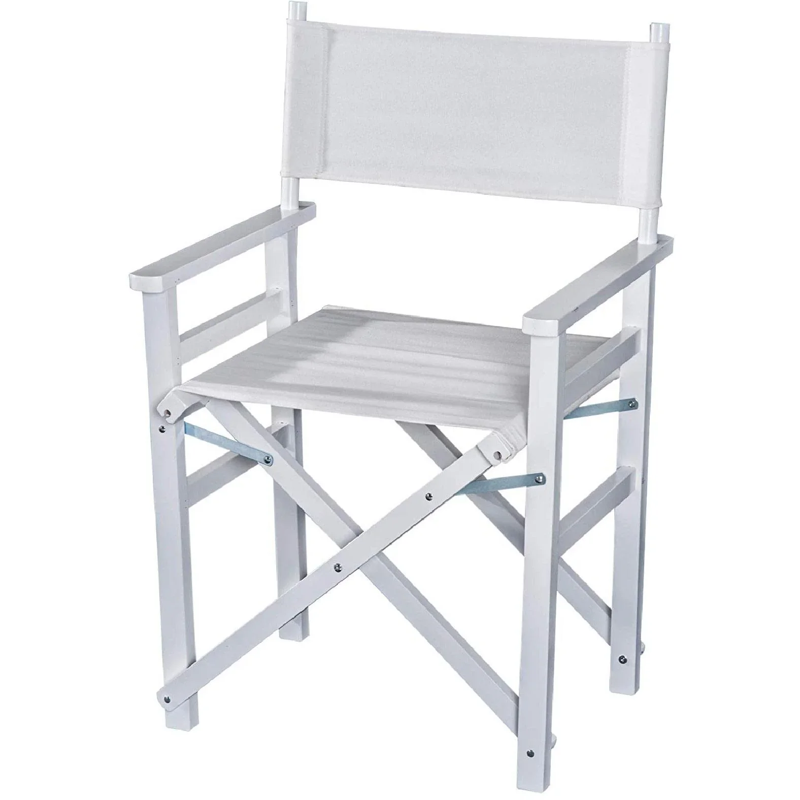 Gartenstuhl Klappbar Regiestuhl Landhaussessel H88cm Buche Weiß - 1