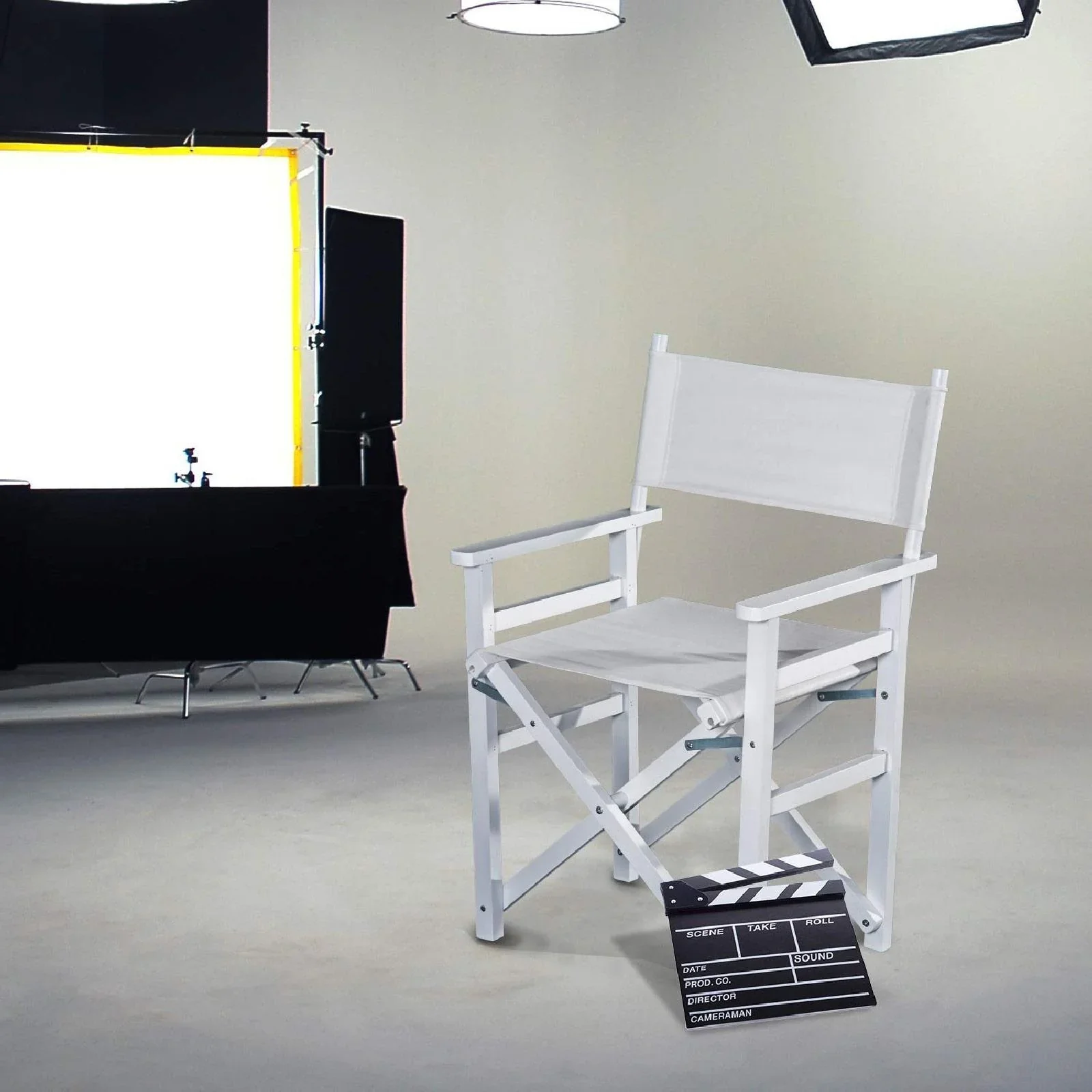 Gartenstuhl Klappbar Regiestuhl Landhaussessel H88cm Buche Weiß - 2