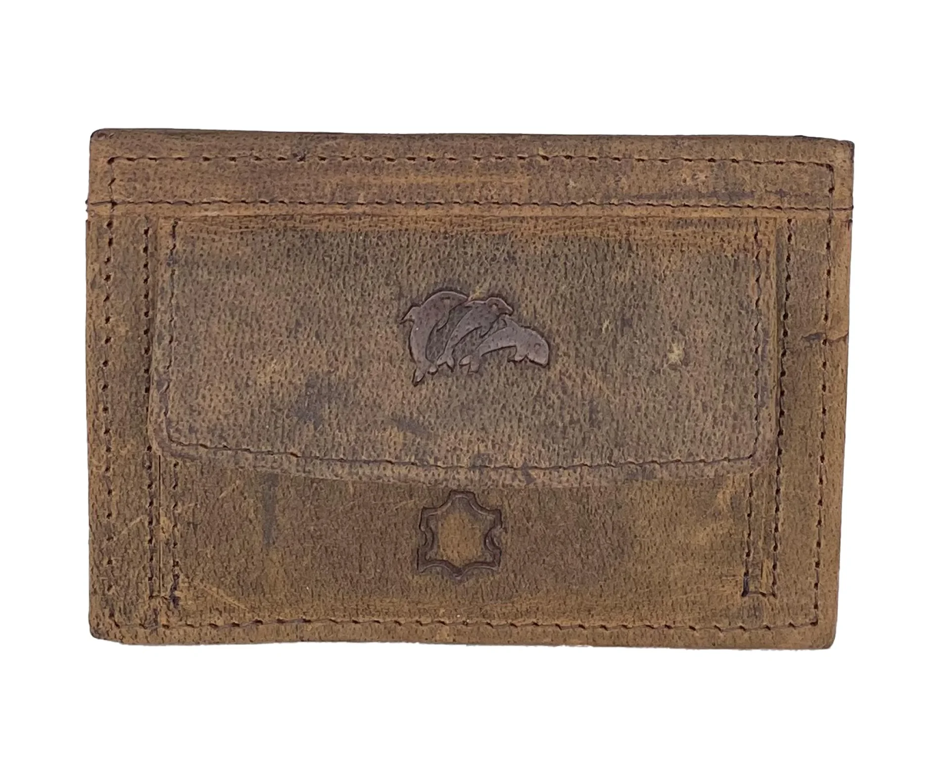 Kreditkartenbörse "Push & Pull", braun - 1