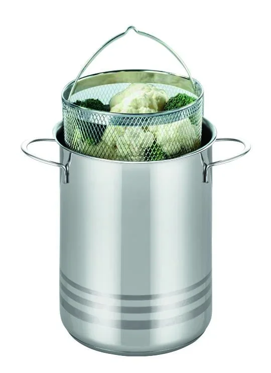 Universaltopf / Spargeltopf Brillant 4 Liter mit herausnehmbarem Dünstkorb, aus Edelstahl - 0