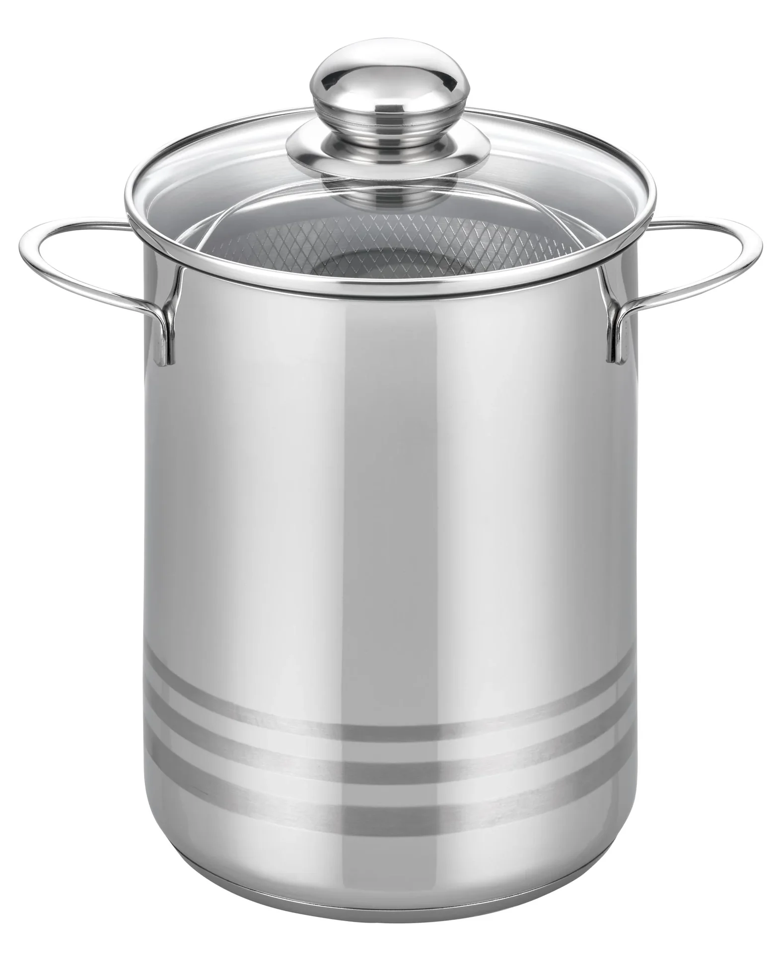 Universaltopf / Spargeltopf Brillant 4 Liter mit herausnehmbarem Dünstkorb, aus Edelstahl - 4