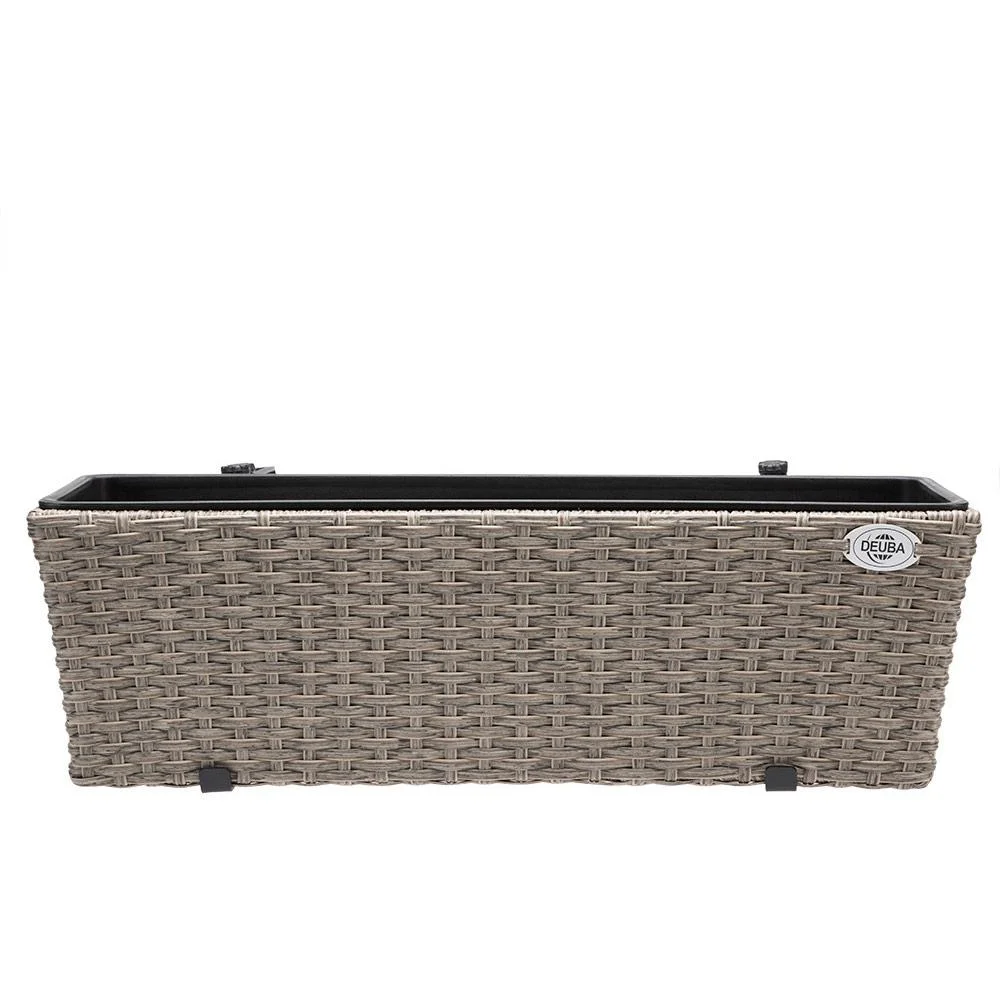 2x Rattan Balkonpflanzer creme - 4