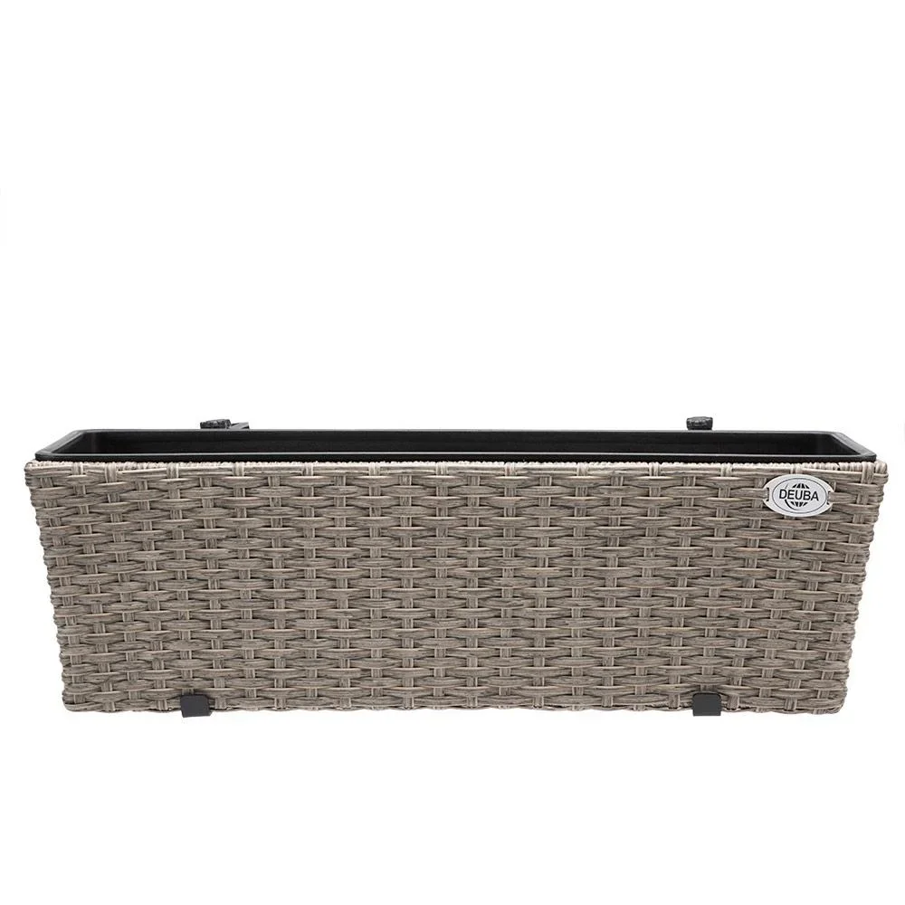 2x Rattan Balkonpflanzer creme - 4