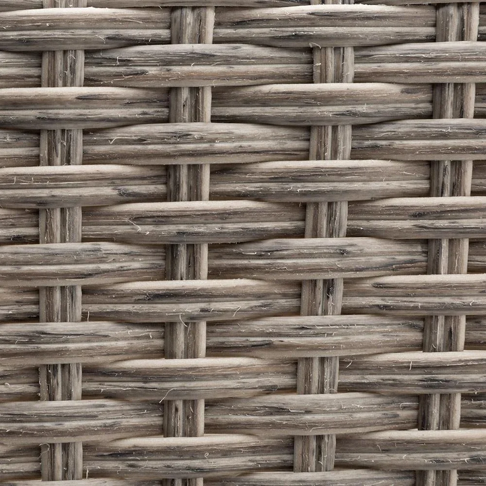 2x Rattan Balkonpflanzer creme - 5