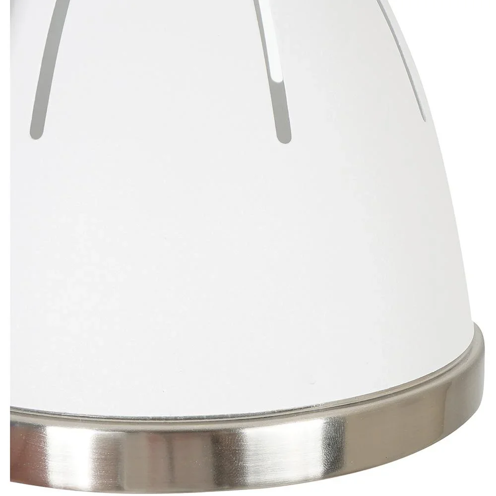 3er Hängeleuchte Deckenstrahler Industrie Vintage E27 40W Küche Bar Metall weiß ?13 x H16 cm (ohne Birne) - 3