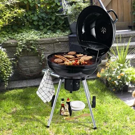 Vargan Kugelgrill - Holzkohlegrill - Grillfläche Ø 45 cm - Mit Aschekasten - 3