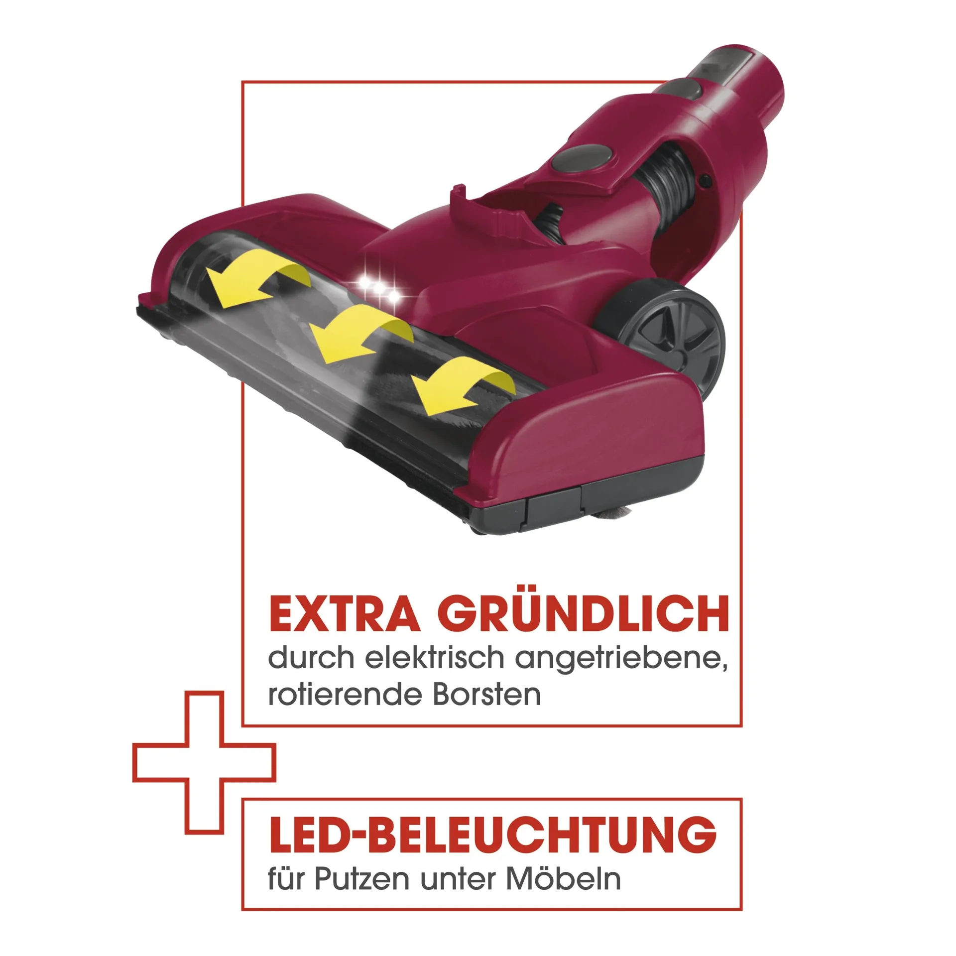 Power Akku Zyklon-Hand/Bodensauger, 22,2V, rot, 150 Watt - 1