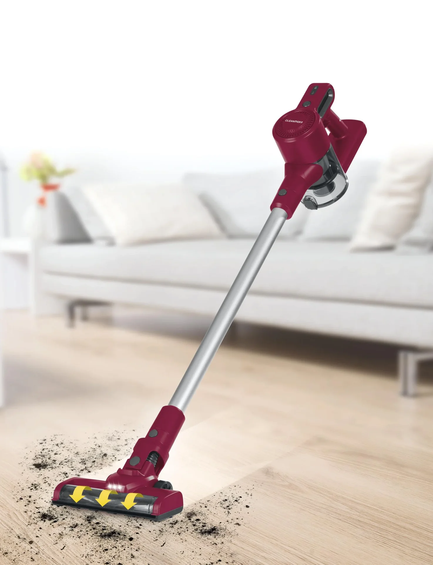 Power Akku Zyklon-Hand/Bodensauger, 22,2V, rot, 150 Watt - 4