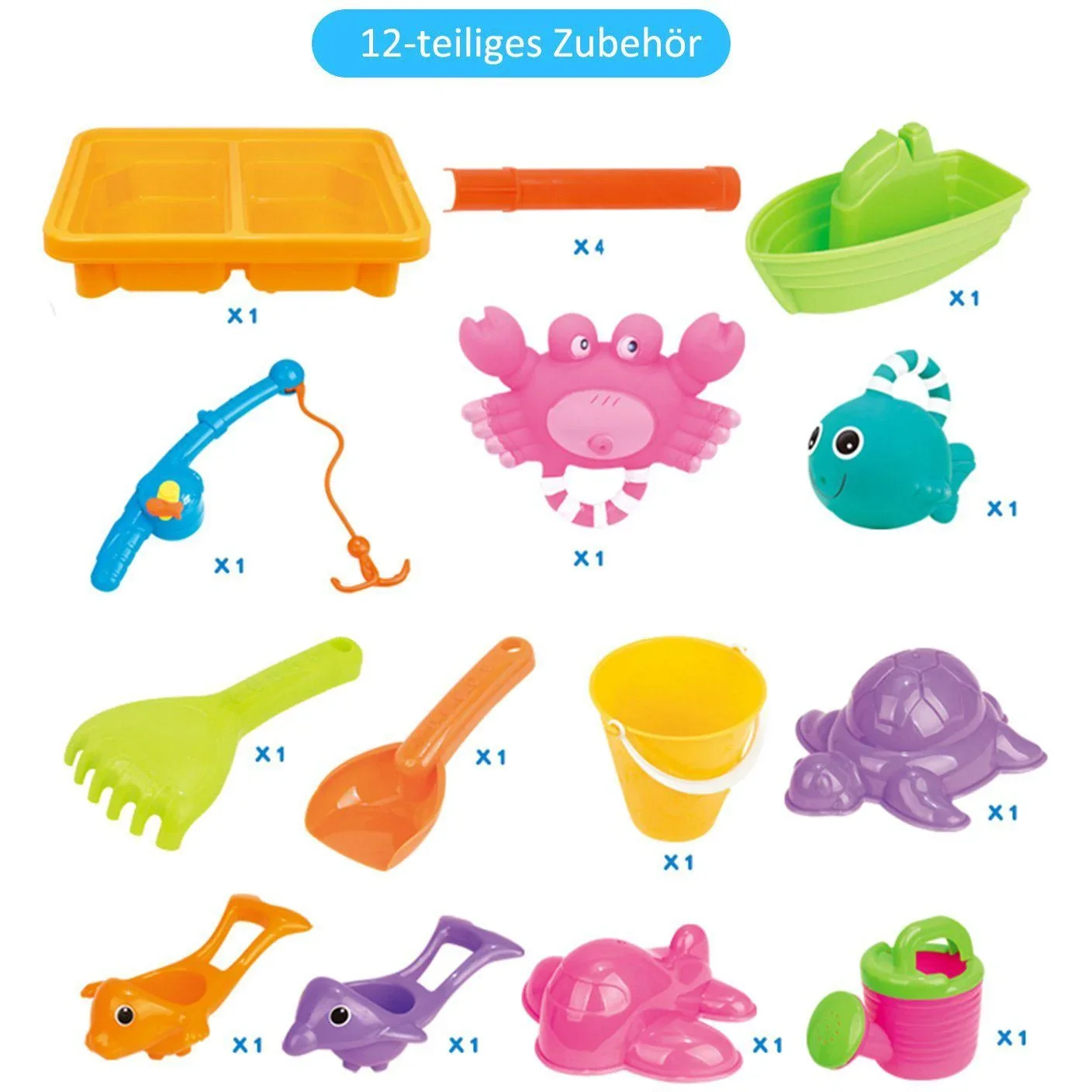 Spieltisch Sandkastentisch mit Zubehör - 0