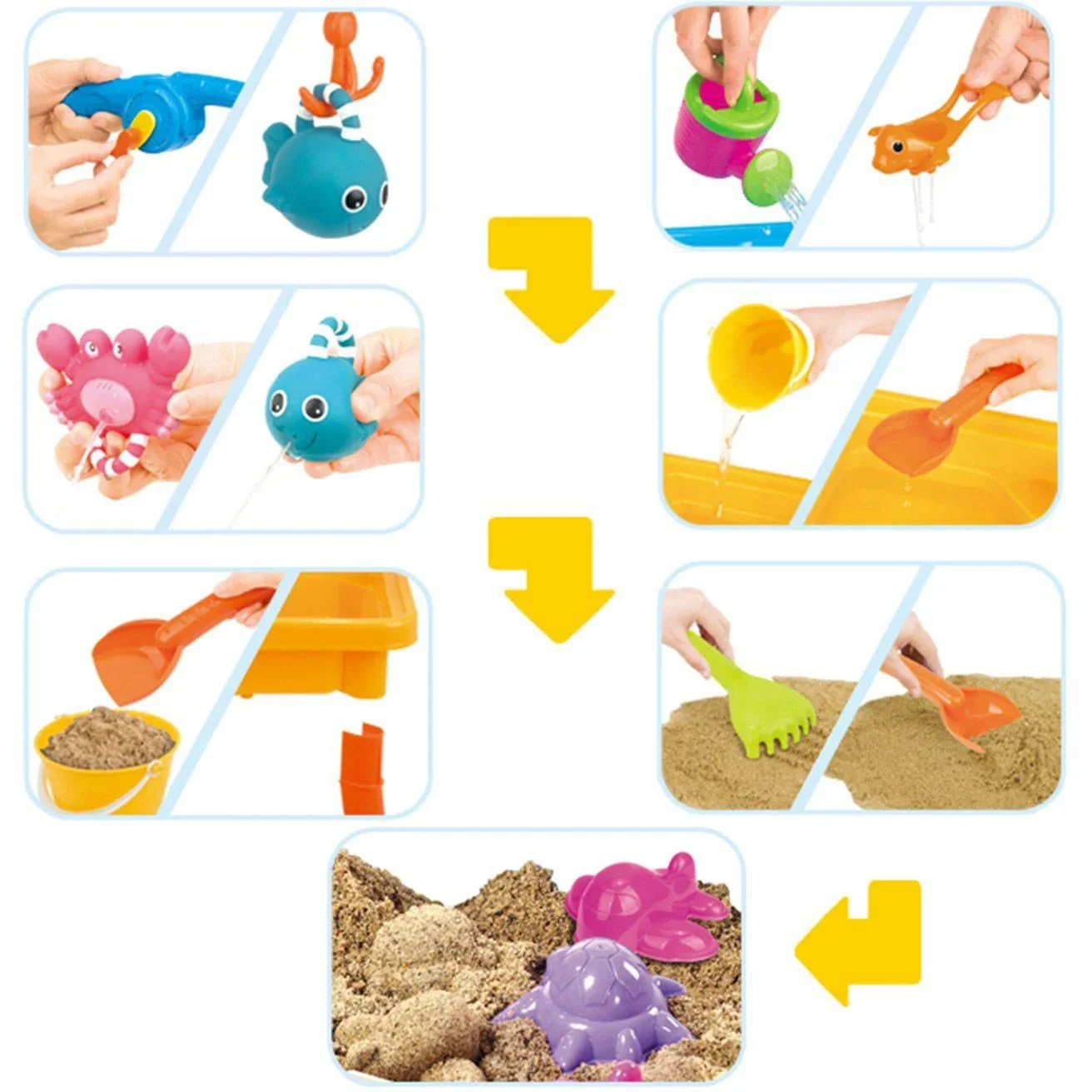 Spieltisch Sandkastentisch mit Zubehör - 4
