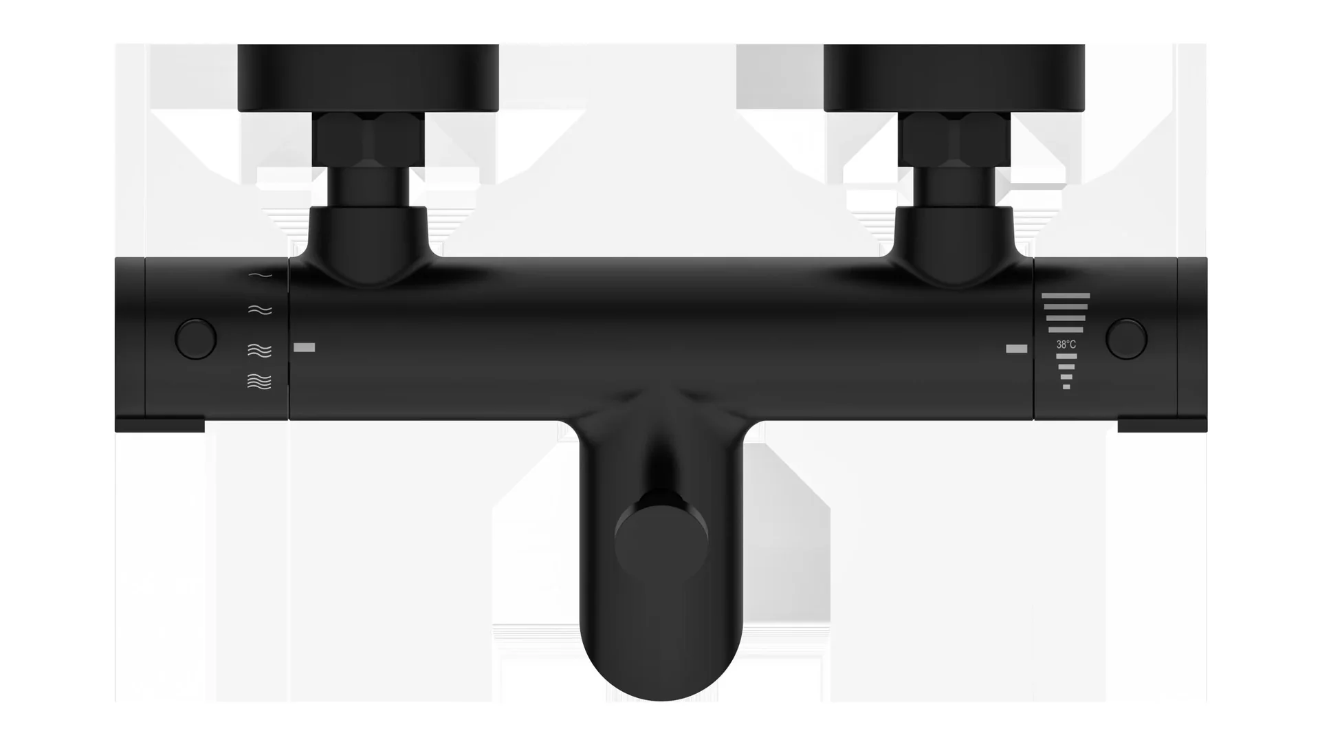 Thermostat Wannenfüllarmatur "LONDON", Schwarz matt - 5