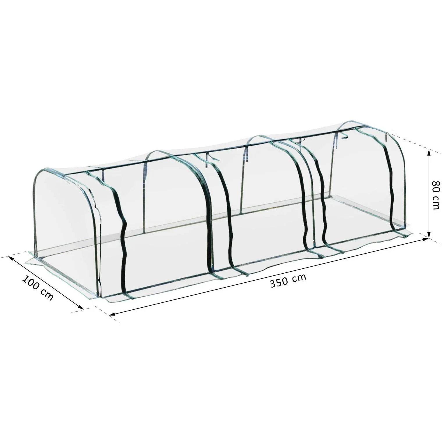 Folientunnel mit 3 Türen - 7