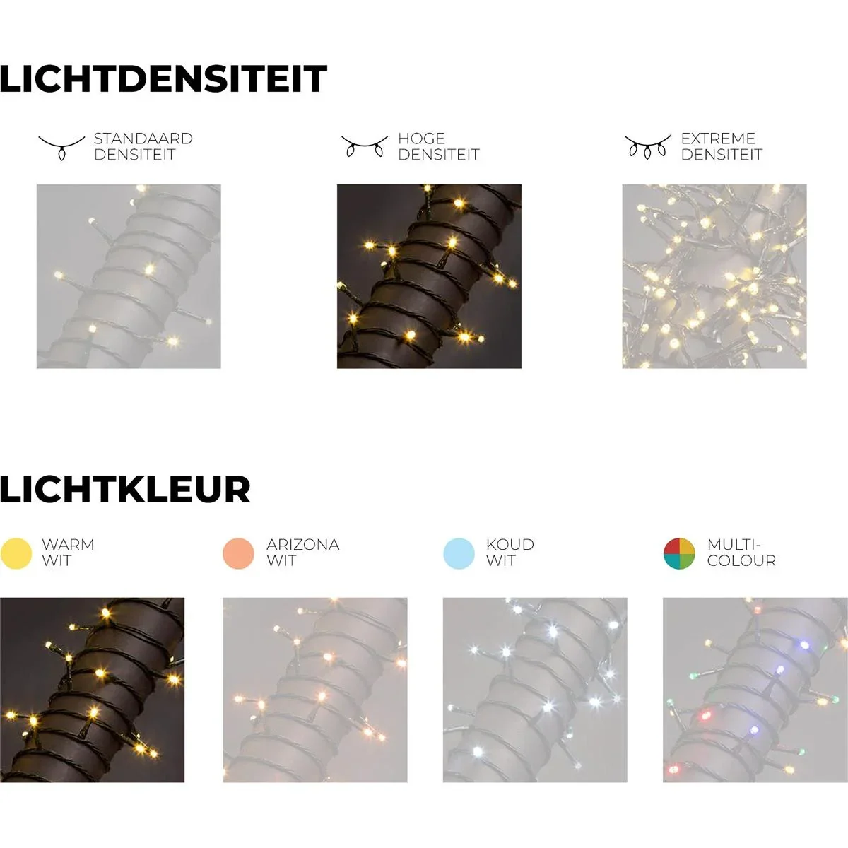 Vellight Weihnachtsbeleuchtung - 20m - 300 LEDs - Warmweiß - Innen und Außen - 6