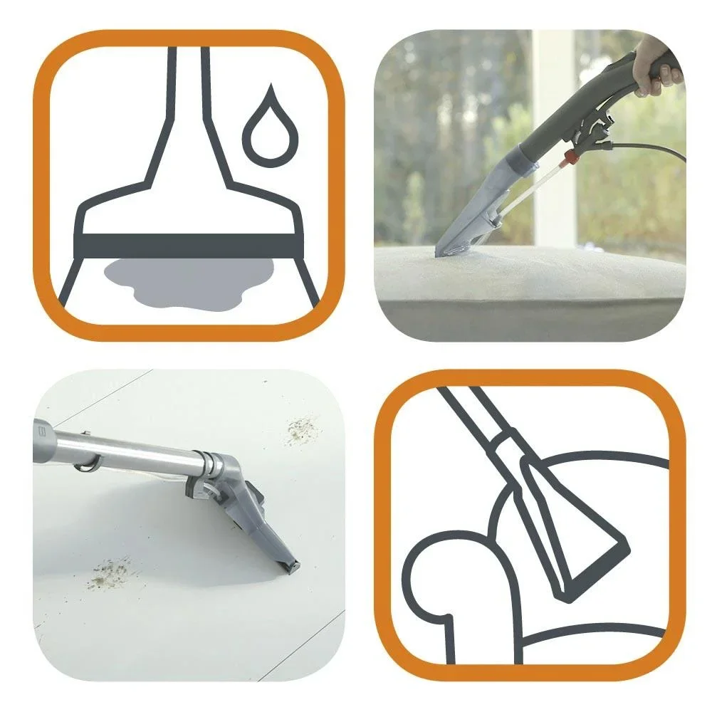 Wasch-Staubsauger „Boxer“, mit Beutel, Grau/ Orange, 1400 Watt - 5