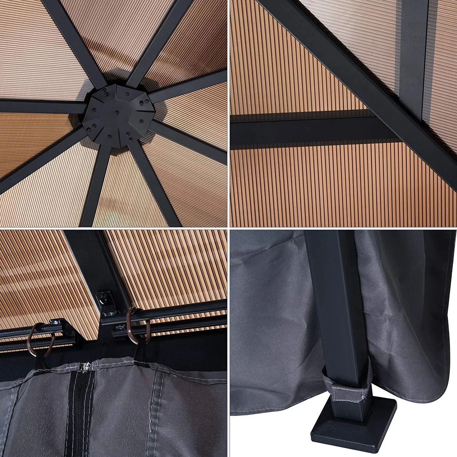 Gartenpavillon mit Seitenteilen - 0