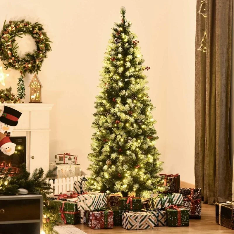 Weihnachtsbaum 1,8 m Christbaum Tannenbaum mit 34 roten Beere - 2