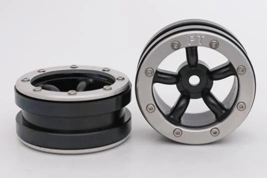 Beadlock Wheels PT-Safari Schwarz/Silber 1.9 (2 St.) - 0