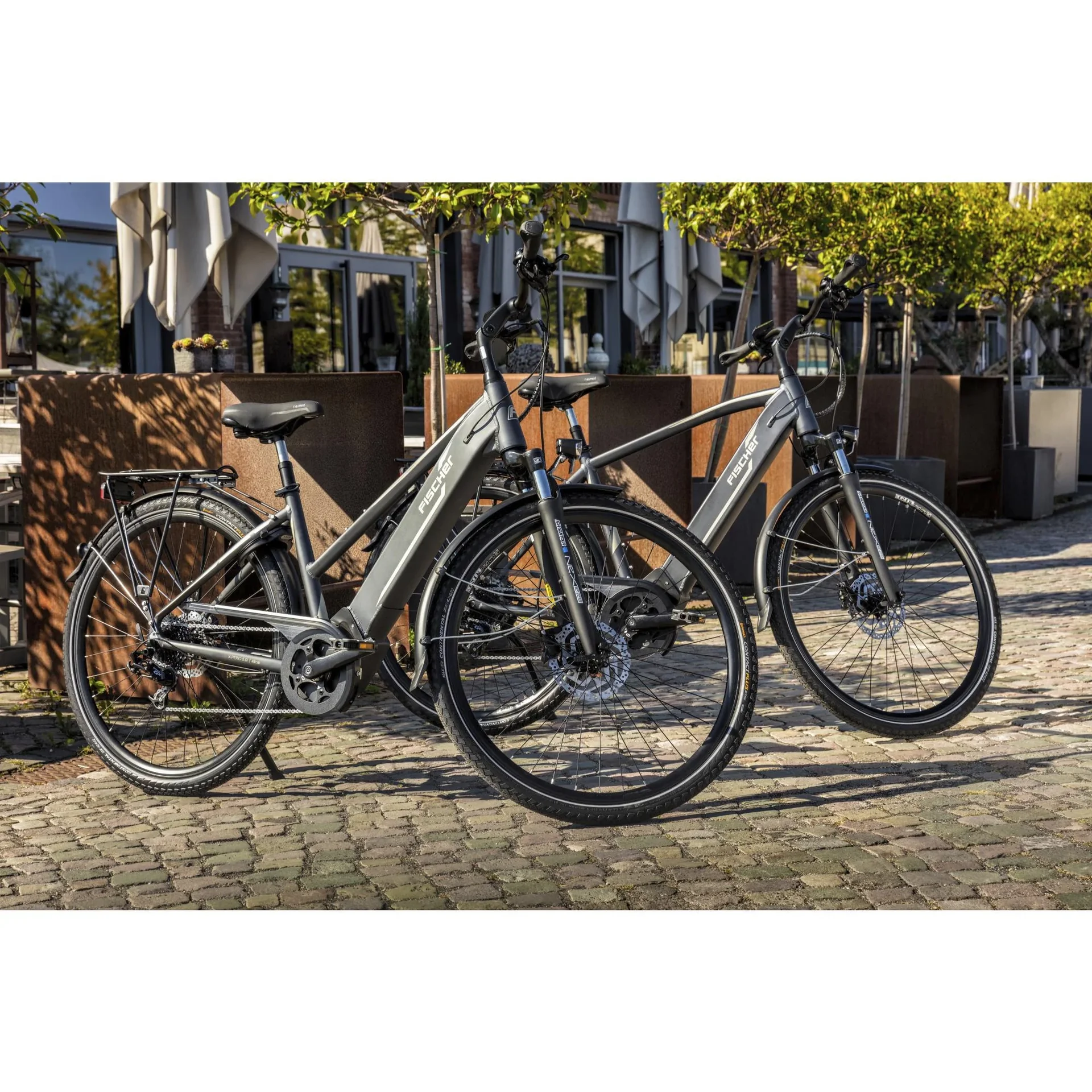 Damen E-Bike Trekking, 28 Zoll, Rahmengröße 44 cm,10-Gang Kettenschaltung, schiefergrau matt, VIATOR 5.0i - 0
